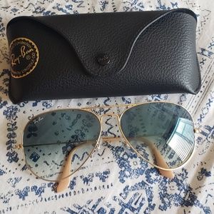 Authentic like new womens blue aviators